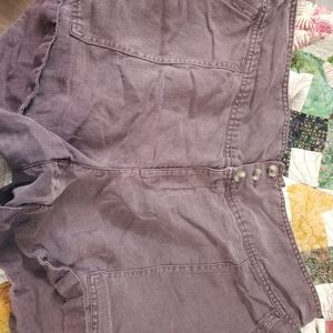 Aerie brown paperbag shorts